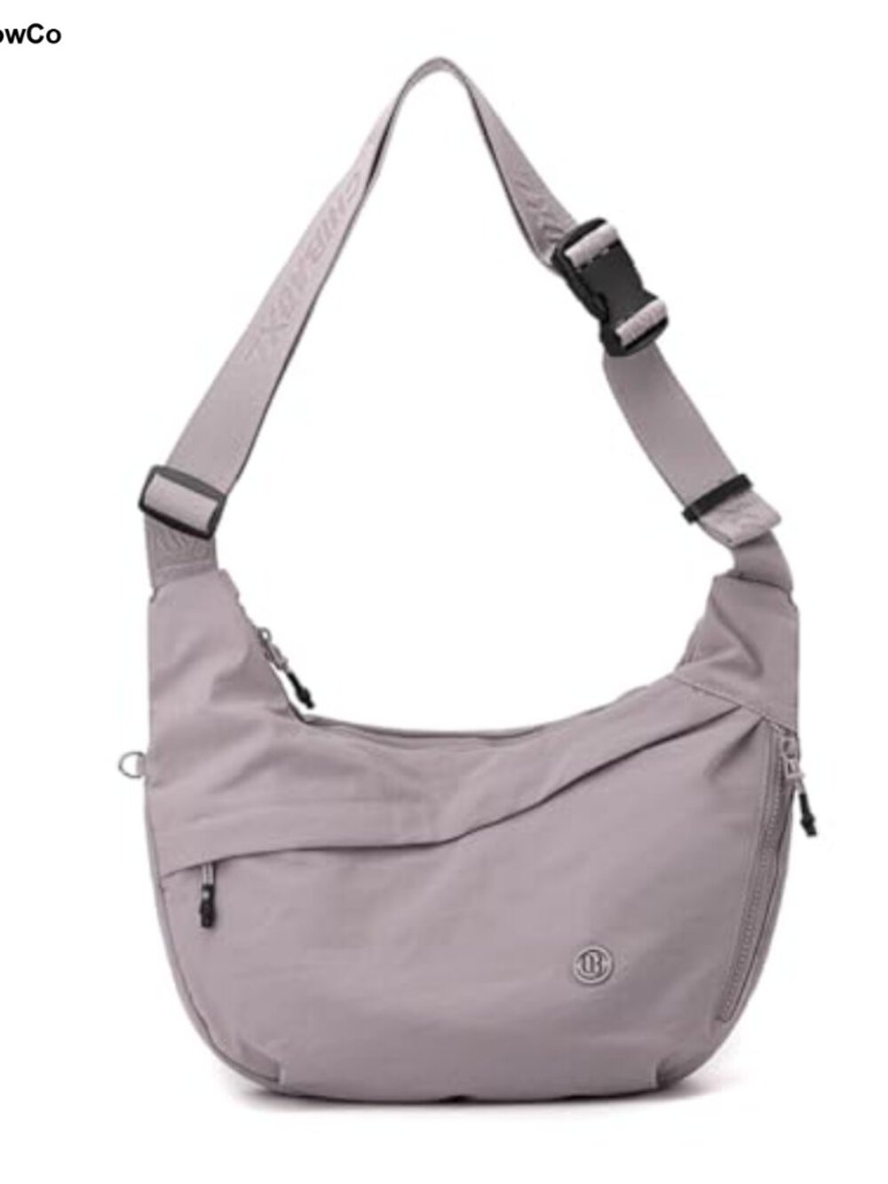 Lightweight Waterproof Nylon Crescent Crossbody Hobo Bag with Adjustable Strap